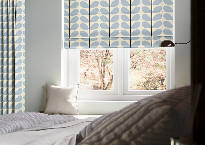 Orla Kiely Two Colour Stem, Powder Blue - Roman Blind - Image 5